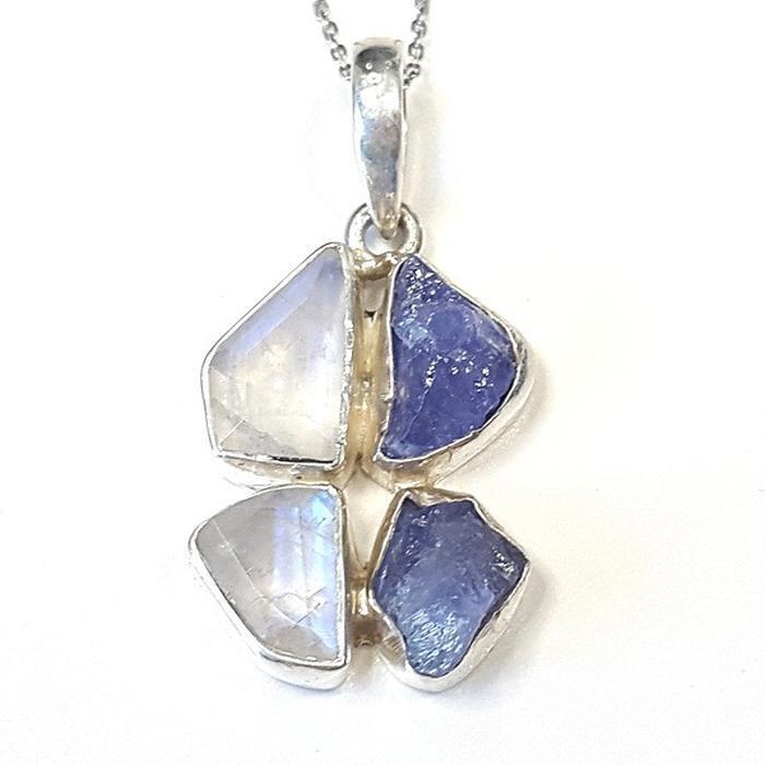 Bluekey A-rank Talisman Moss Stone Raw Necklace 250501-24 (33525567A)