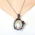 Bluekey AAA-grade antique cultured pearl ruby pendant 250501-18 (33525570A)