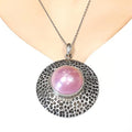 Bluekey A-grade big pink mabe pearl necklace 250501-20 (33525572A)