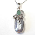 Bluekey AA-grade Baroque Pearl with Mel Crystal Necklace 250501-16 (33525578A)
