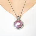 Bluekey A-rank pink marble pearl pendant 250501-08 (33525589A)