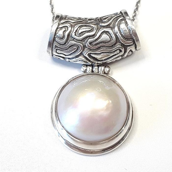 Bluekey A-grade antique cultured pearl necklace 250501-05 (33525592A)