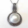 Bluekey A-grade antique cultured pearl pendant 250501-02 (33525593A)