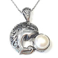 Bluekey A-grade sperm whale freshwater pearl raw stone necklace 250501-01 (33525594A)