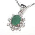 Bluekey A-grade green emerald gemstone necklace 250502-23 (33538184A)