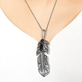 Bluekey Silver925 Onyx Leaf Necklace 250502-18 (33538187A)