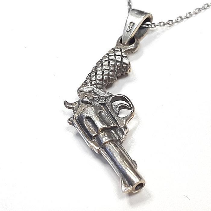 Bluekey Silver 925 Silver Revolver Necklace 250502-13 (33538194A)