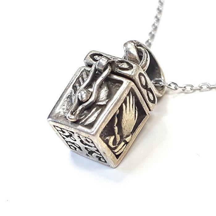 Bluekey Silver925 silver rectangular box necklace 250502-06 (33538199A)