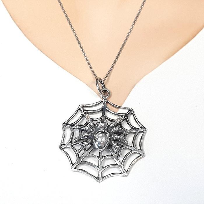 Bluekey 925 silver spider web necklace (33538200A)