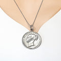 Bluekey 925 silver woman's coin necklace (33538201A)
