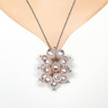 Bluekey Silver925 Pearl Bead Raw Gem Necklace 250503-24 (33539598A)