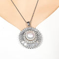 Bluekey A-grade silver925 freshwater pearl gem pendant 250503-19 (33539602A)