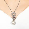 BlueKey A-grade silver 925 freshwater pearl gem necklace 250503-16 (33539605A)