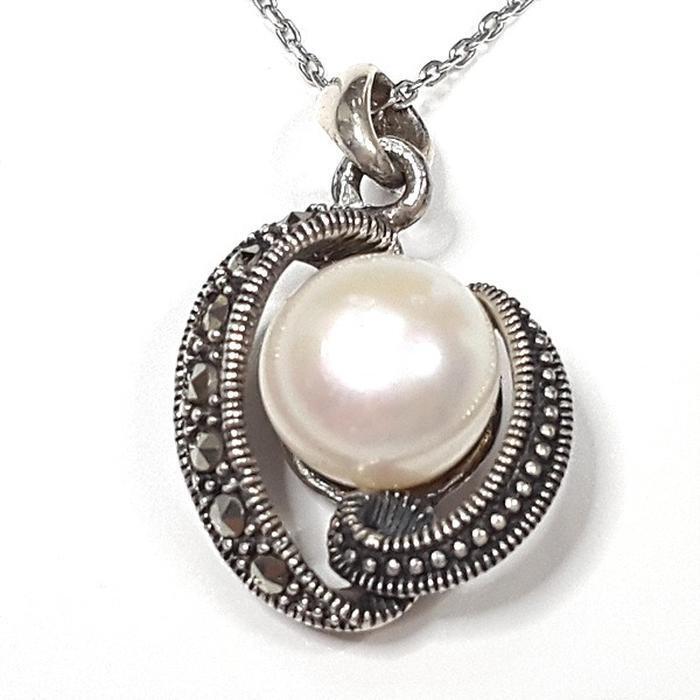 Bluekey Silver925 Freshwater Pearl Gem Pendant 250503-15 (33539608A)