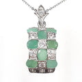 Bluekey A-grade green emerald rough necklace 250503-09 (33539612A)