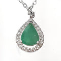 Bluekey A-grade Green Emerald Gem Pendant 250503-05 (33539614A)