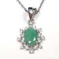 Bluekey A-grade Green Emerald Gem Pendant 250503-02 (33539616A)
