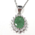Bluekey A-grade green emerald rough necklace 250503-01 (33539617A)