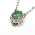 Bluekey A-grade green emerald gemstone necklace 250503-03 (33539619A)