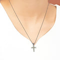 Bluekey A+ Cross Peridot Raw Necklace 250504-20 (33936008A)