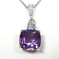 Bluekey AA-grade rectangular diamond necklace 250504-14 (33936016A)