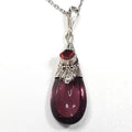 Bluekey Silver925 Antique Garnet Synthetic Necklace 250504-01 (33936025A)
