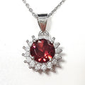 Bluekey AA-grade round rubellite pendant 250504-03 (33936027A)