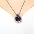 Bluekey AA-grade round rubellite pendant 250504-04 (33936035A)