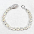 Bluekey AAA Grade Milk Opal Raw Stone Bracelet 250508-20 (35659965A)