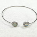 BlueKe A-grade simple milk opal raw stone bracelet Bangling 250508-19 (35659967A)