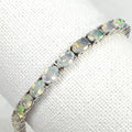 Bluekey AAA Simple Milk Opal Raw Stone Bracelet 250508-17 (35659968A)