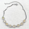 Bluekey AA-grade Simple Milk Opal Gem Bracelet 250508-12 (35659972A)