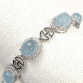 Bluekey AA-grade Aquamarine Rough Bracelet 250508-10 (35659979A)