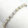 Bluekey A-grade captivator milk opal raw stone bracelet 250508-14 (35659981A)