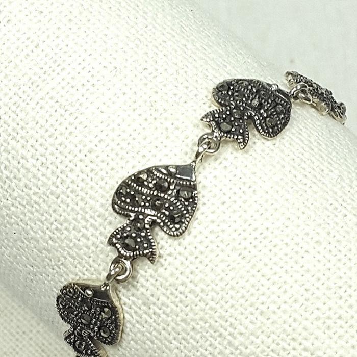 Bluekey A-grade Silver925 Macassar rough bracelet 250508-02 (35659982A)