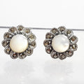 Bluekey A-grade antique simple ear cuff raw stone earrings 250803-23 (39394130A)