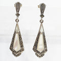 Bluekey A-grade antique long tassel earrings 250803-13 (39394138A)