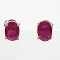 Bluekey AAA Grade Simple Red Ruby Gem Earrings 250803-02 (39394152A)