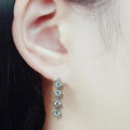 Bluekey A-grade long blue topaz rough earings 250804-22 (40017952A)