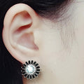 BlueKey A-grade Spinel Blue Topaz Rough Earring 250804-19 (40017955A)