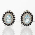 Bluekey A-grade Spinel Blue Topaz Raw Stone Earrings 250804-18 (40017956A)