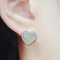 Bluekey AA-grade antique heart keshi pearl earrings 250804-03 (40017973A)