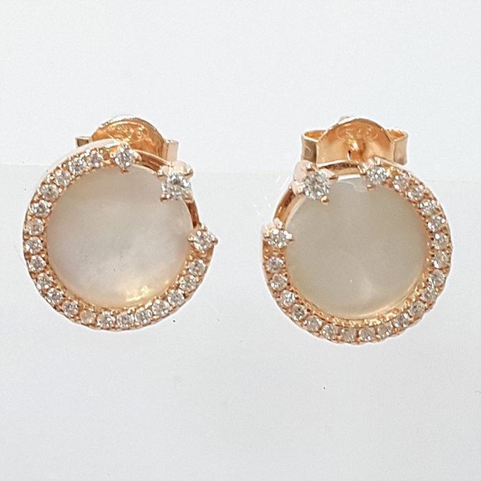 Bluekey AA-grade antique round feather earrings 250804-04 (40017974A)