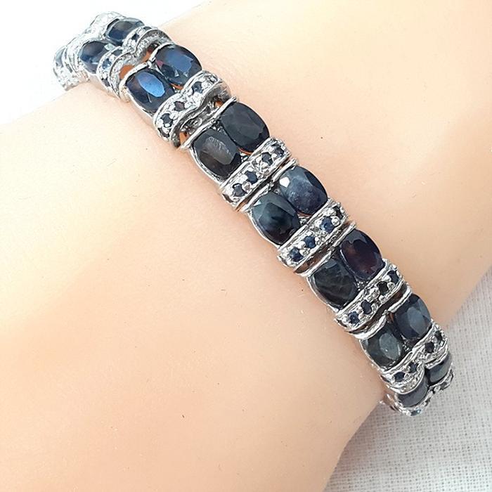 Bluekey A-grade 18cm Sapphire Raw Bracelet 250901-24 (40953577A)