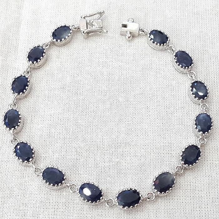 Bluekey A-grade 19cm Sapphire raw bracelet 250901-22 (40953578A)