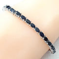 Bluekey B-grade 18cm Sapphire Rough Bracelet 250901-20 (40953579A)