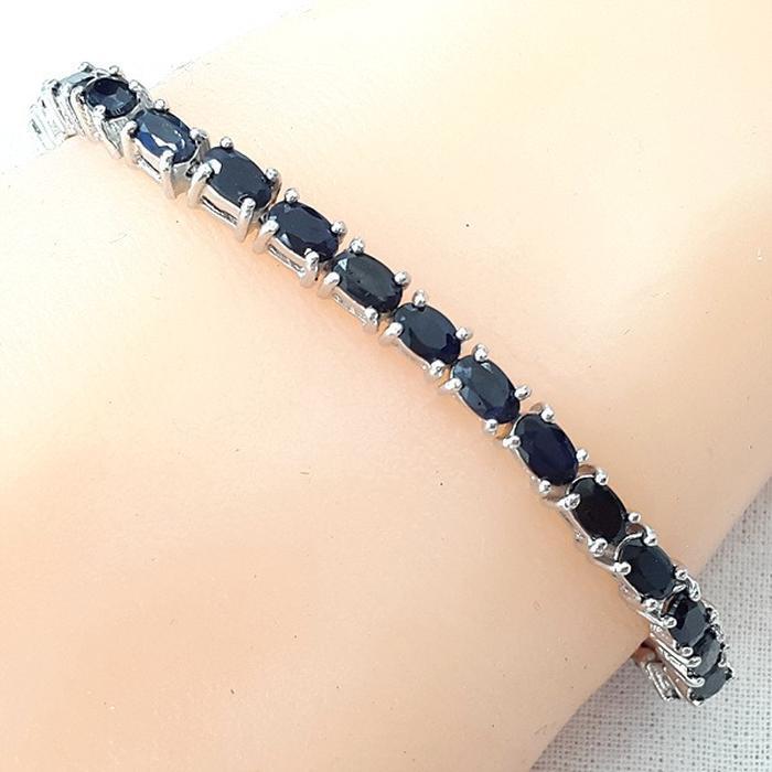 Bluekey B-grade 18cm Sapphire Rough Bracelet 250901-20 (40953579A)