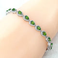 Bluekey AAA-grade Antique Green Tourmaline Raw Gem Bracelet 250901-06 (40953595A)