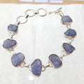 Bluekey A-grade antique Tanzanite raw stone bracelet 250901-02 (40953598A)