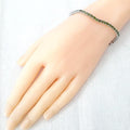 Bluekey AA-grade Antique Green Topaz Raw Stone Bracelet 250901-04 (40953606A)
